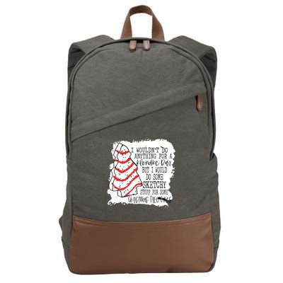 I Wouldn't Do Anything For A Klondike Bar Christmas Xmas Tree Cotton Canvas Backpack