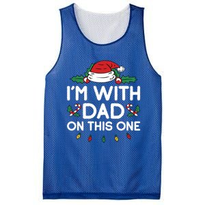 IM With Dad On This One Xmas Family Matching Christmas Gift Mesh Reversible Basketball Jersey Tank