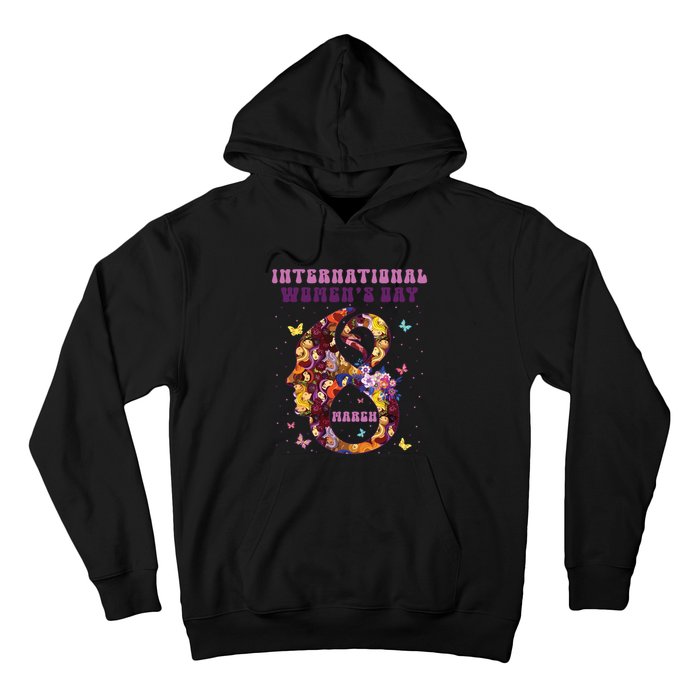 International Women Day 8 March 2024 Flowers Woman Girl Hoodie