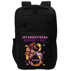 International Women Day 8 March 2024 Flowers Woman Girl Impact Tech Backpack