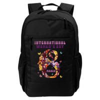 International Women Day 8 March 2024 Flowers Woman Girl Daily Commute Backpack