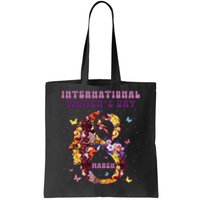 International Women Day 8 March 2024 Flowers Woman Girl Tote Bag