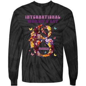 International Women Day 8 March 2024 Flowers Woman Girl Tie-Dye Long Sleeve Shirt