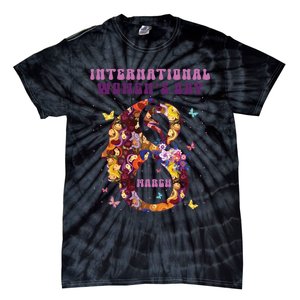 International Women Day 8 March 2024 Flowers Woman Girl Tie-Dye T-Shirt