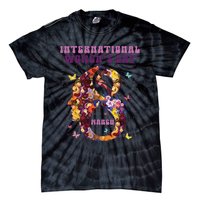 International Women Day 8 March 2024 Flowers Woman Girl Tie-Dye T-Shirt