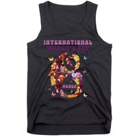 International Women Day 8 March 2024 Flowers Woman Girl Tank Top