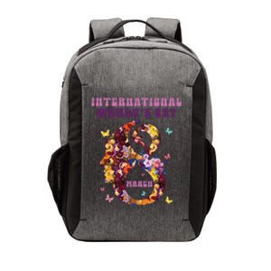 International Women Day 8 March 2024 Flowers Woman Girl Vector Backpack