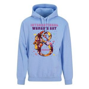 International Women Day 8 March 2024 Flowers Woman Girl Unisex Surf Hoodie