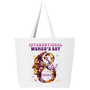 International Women Day 8 March 2024 Flowers Woman Girl 25L Jumbo Tote