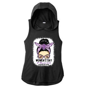 International Women Day 8 March 2024 Inspire Inclusion Ladies PosiCharge Tri-Blend Wicking Draft Hoodie Tank