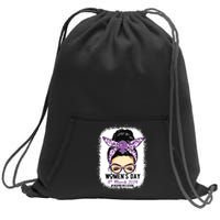 International Women Day 8 March 2024 Inspire Inclusion Sweatshirt Cinch Pack Bag