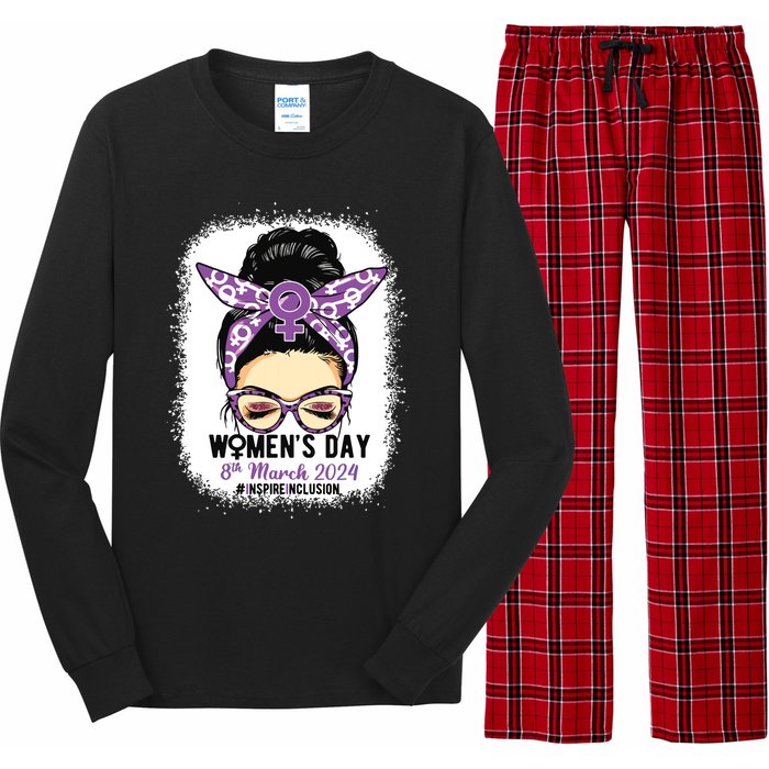 International Women Day 8 March 2024 Inspire Inclusion Long Sleeve Pajama Set