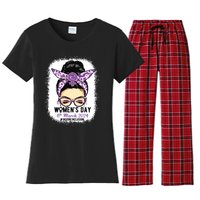 International Women Day 8 March 2024 Inspire Inclusion Women's Flannel Pajama Set