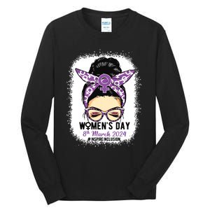 International Women Day 8 March 2024 Inspire Inclusion Tall Long Sleeve T-Shirt