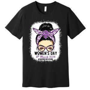 International Women Day 8 March 2024 Inspire Inclusion Premium T-Shirt