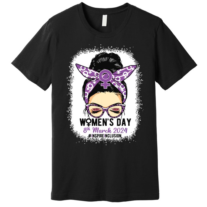 International Women Day 8 March 2024 Inspire Inclusion Premium T-Shirt