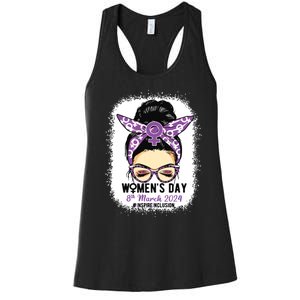 International Women Day 8 March 2024 Inspire Inclusion Women's Racerback Tank