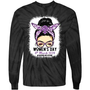 International Women Day 8 March 2024 Inspire Inclusion Tie-Dye Long Sleeve Shirt