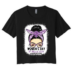 International Women Day 8 March 2024 Inspire Inclusion Women's Crop Top Tee