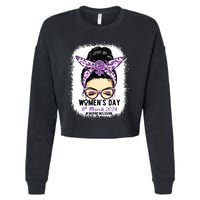 International Women Day 8 March 2024 Inspire Inclusion Cropped Pullover Crew