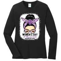 International Women Day 8 March 2024 Inspire Inclusion Ladies Long Sleeve Shirt