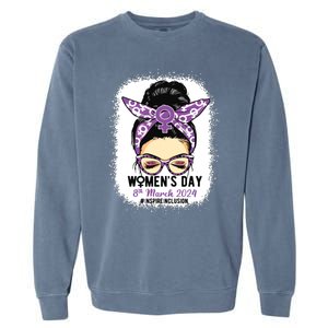 International Women Day 8 March 2024 Inspire Inclusion Garment-Dyed Sweatshirt