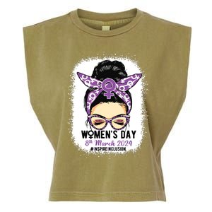 International Women Day 8 March 2024 Inspire Inclusion Garment-Dyed Women's Muscle Tee