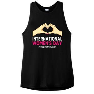 International Women Day 2024 8 March Iwd Inspire Inclusion Ladies PosiCharge Tri-Blend Wicking Tank