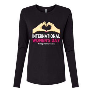 International Women Day 2024 8 March Iwd Inspire Inclusion Womens Cotton Relaxed Long Sleeve T-Shirt