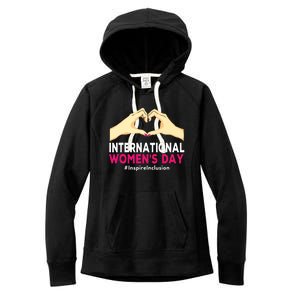 International Women Day 2024 8 March Iwd Inspire Inclusion Women's Fleece Hoodie