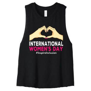 International Women Day 2024 8 March Iwd Inspire Inclusion Women's Racerback Cropped Tank