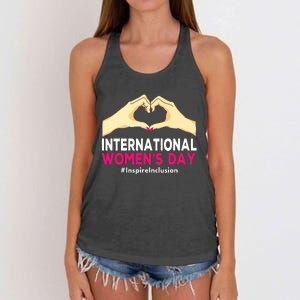 International Women Day 2024 8 March Iwd Inspire Inclusion Women's Knotted Racerback Tank