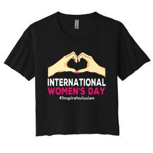 International Women Day 2024 8 March Iwd Inspire Inclusion Women's Crop Top Tee