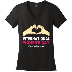 International Women Day 2024 8 March Iwd Inspire Inclusion Women's V-Neck T-Shirt