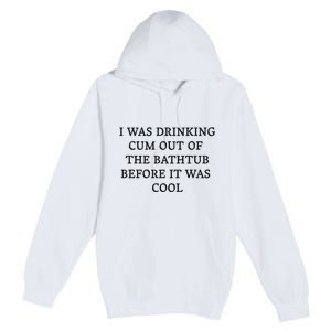 I Was Drinking Cum Out Of The Bathtub Before It Was Cool Premium Pullover Hoodie