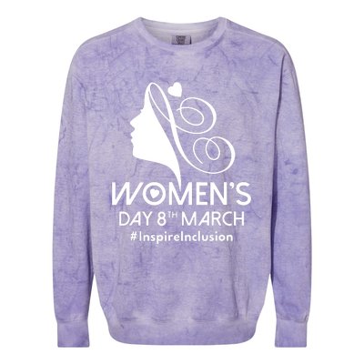 International Women Day 2024 8 March Iwd Inspire Inclusion Colorblast Crewneck Sweatshirt