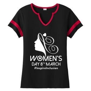 International Women Day 2024 8 March Iwd Inspire Inclusion Ladies Halftime Notch Neck Tee