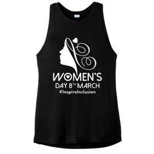 International Women Day 2024 8 March Iwd Inspire Inclusion Ladies PosiCharge Tri-Blend Wicking Tank