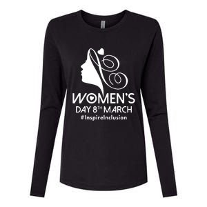 International Women Day 2024 8 March Iwd Inspire Inclusion Womens Cotton Relaxed Long Sleeve T-Shirt