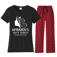 International Women Day 2024 8 March Iwd Inspire Inclusion Women's Flannel Pajama Set