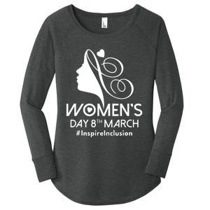 International Women Day 2024 8 March Iwd Inspire Inclusion Women's Perfect Tri Tunic Long Sleeve Shirt