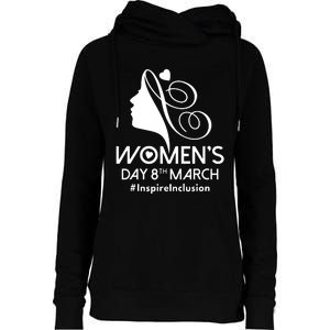 International Women Day 2024 8 March Iwd Inspire Inclusion Womens Funnel Neck Pullover Hood