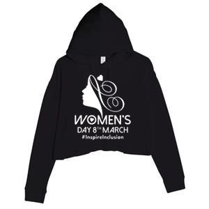 International Women Day 2024 8 March Iwd Inspire Inclusion Crop Fleece Hoodie