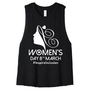 International Women Day 2024 8 March Iwd Inspire Inclusion Women's Racerback Cropped Tank