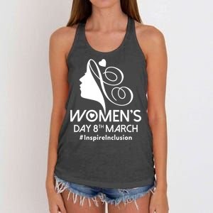 International Women Day 2024 8 March Iwd Inspire Inclusion Women's Knotted Racerback Tank