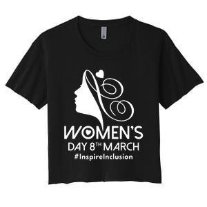 International Women Day 2024 8 March Iwd Inspire Inclusion Women's Crop Top Tee