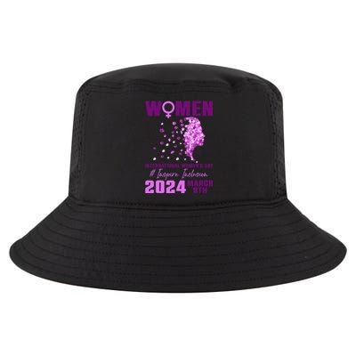 International Wo.'s Day 2024 Floral Silhouette Cool Comfort Performance Bucket Hat