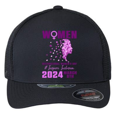 International Wo.'s Day 2024 Floral Silhouette Flexfit Unipanel Trucker Cap