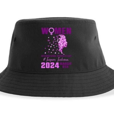 International Wo.'s Day 2024 Floral Silhouette Sustainable Bucket Hat