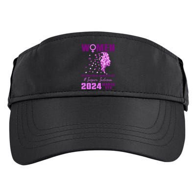 International Wo.'s Day 2024 Floral Silhouette Adult Drive Performance Visor